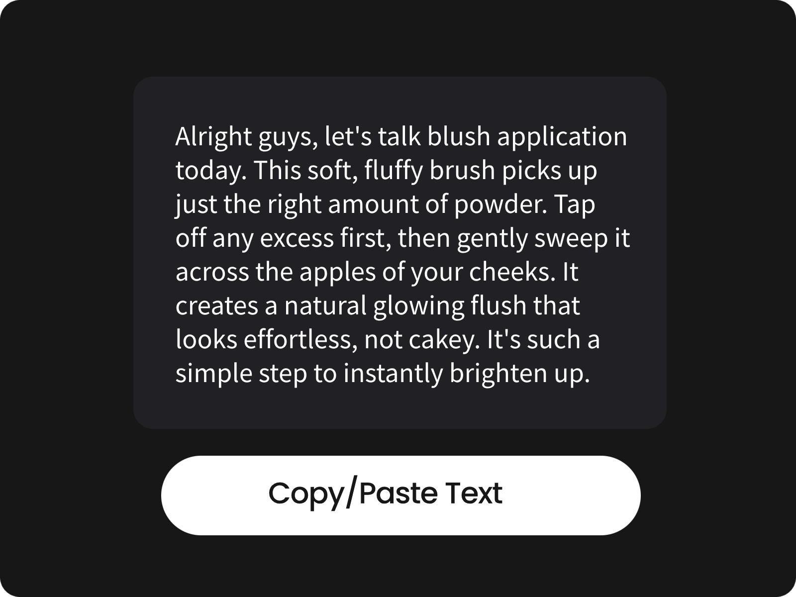 Copy the extracted text from the uploaded video