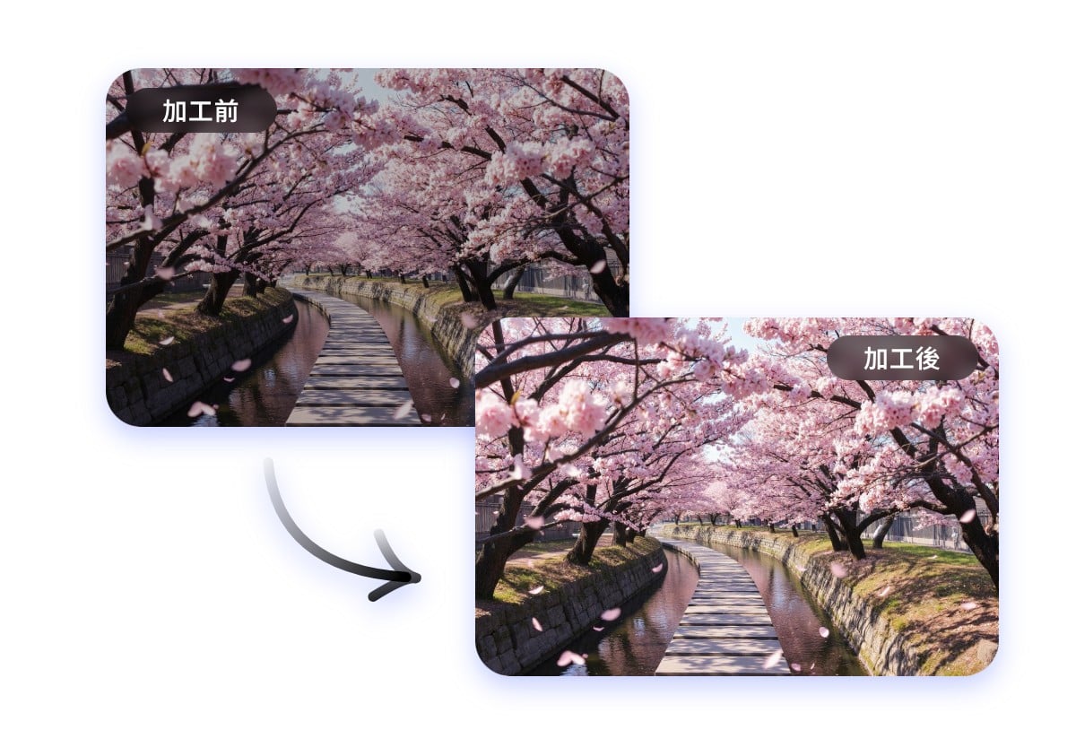 AIで写真をワンクリック逆光補正