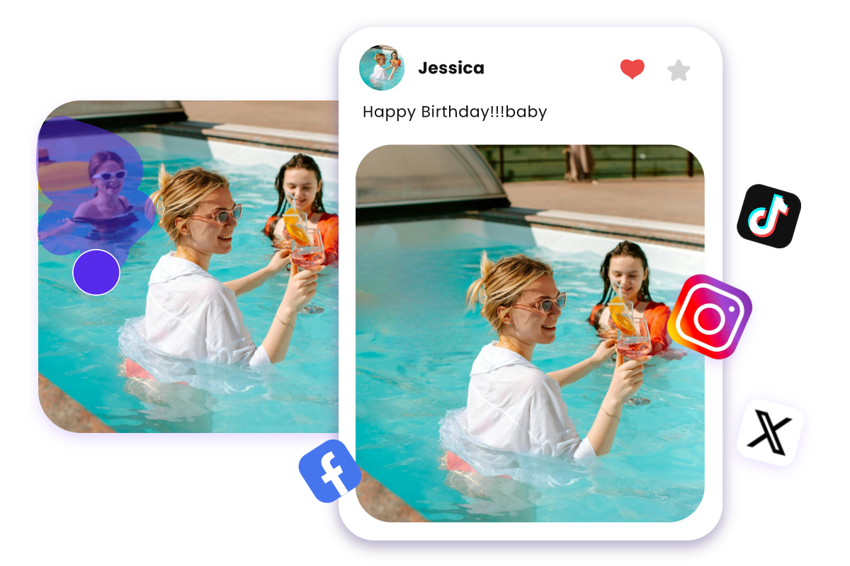 Craft perfect post on social media with fotor ai cleaner to erase unwanted hings