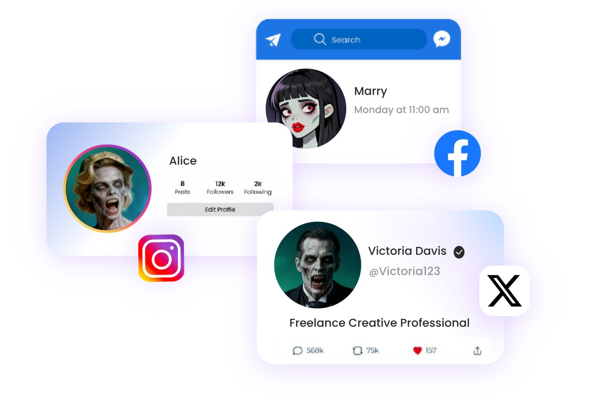 Créer des avatars de profil style zombie