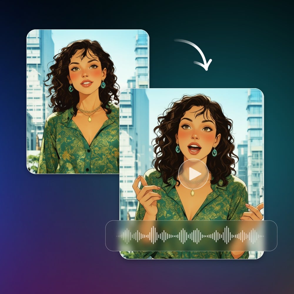 Create AI character video with lip synced voice