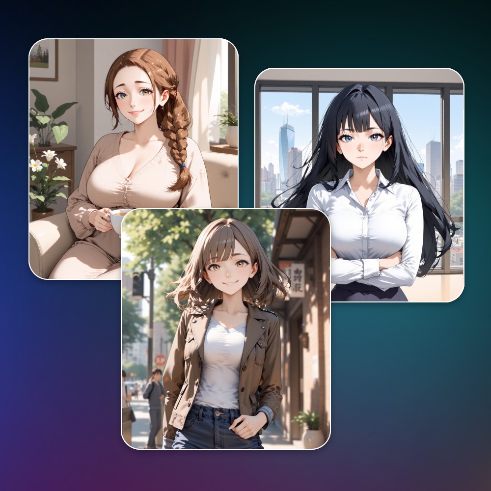 Create AI girls with different faces body types ages
