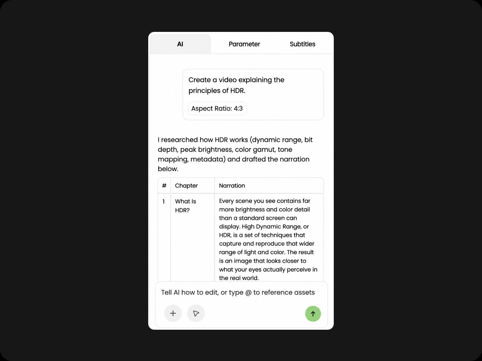 Create AI motion graphics by chatting with AI