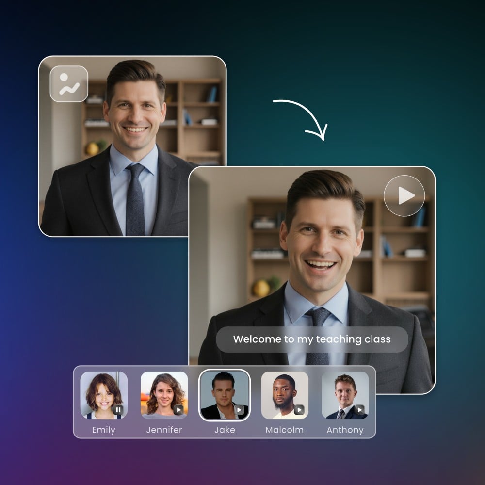 Create AI videos and add your generated audio as a voice track