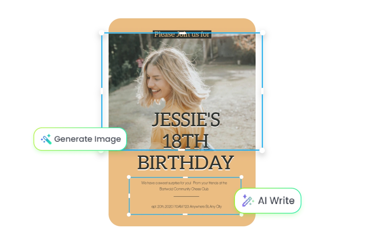 Create a birthday poster about a young laday called jessie using fotor birthday poster maker