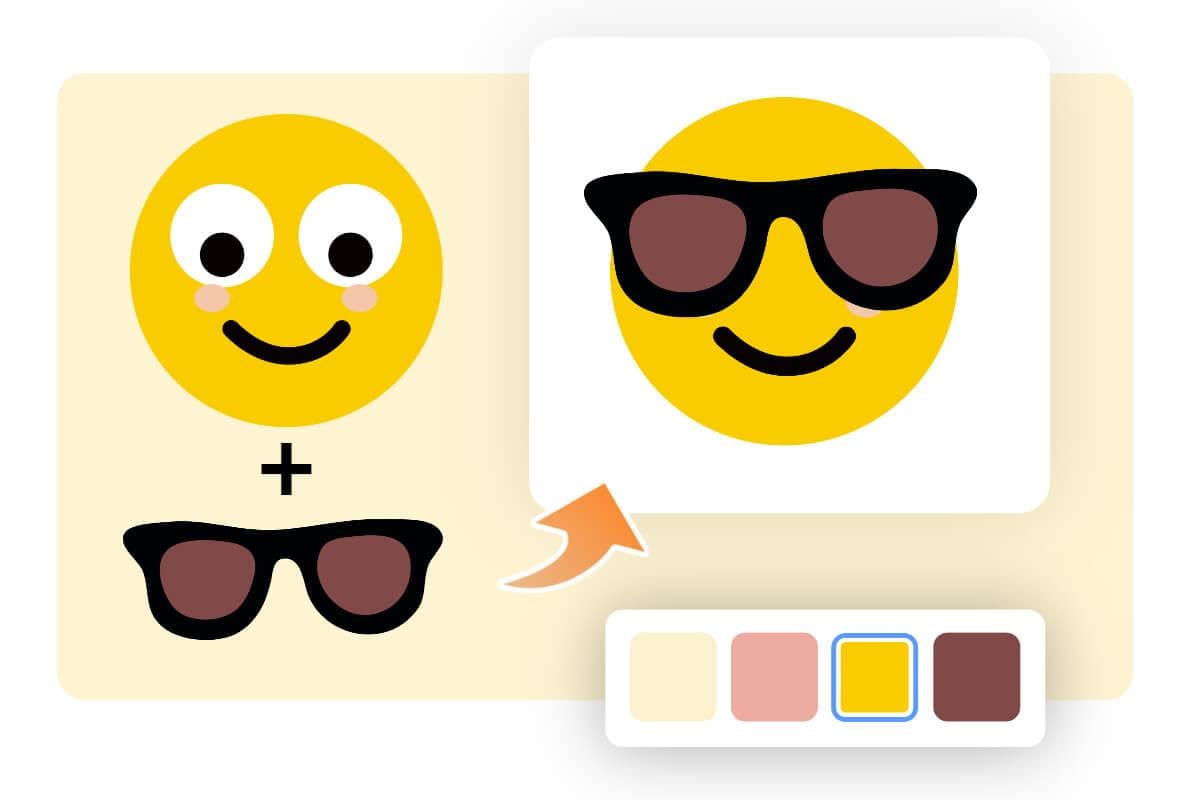 😀Creador de emojis online: Crear emoji personalizado gratis | Fotor