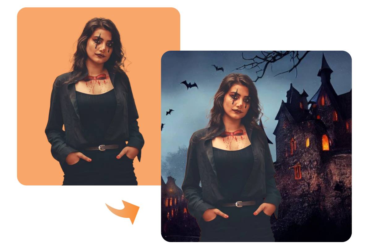 Create a spooktacular halloween image in fotor