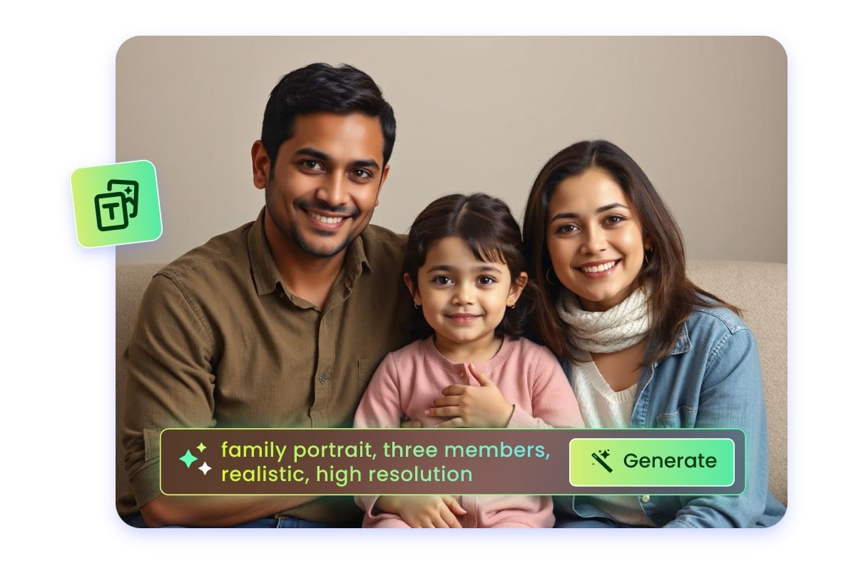 créer un portrait de famille à partir d'un texte