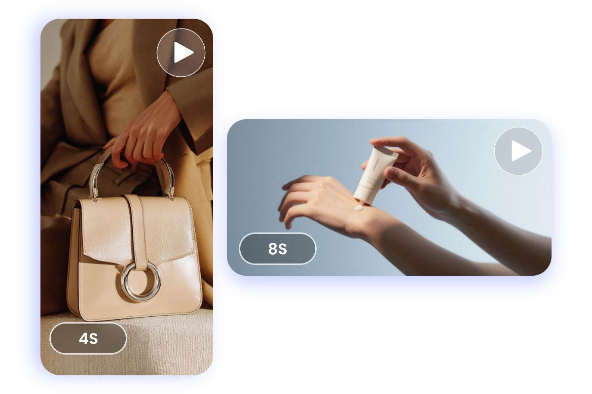 Create ai products videos in different aspect ratios and duration