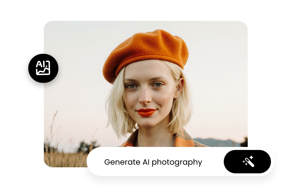 Create an ai female portrait photography from text