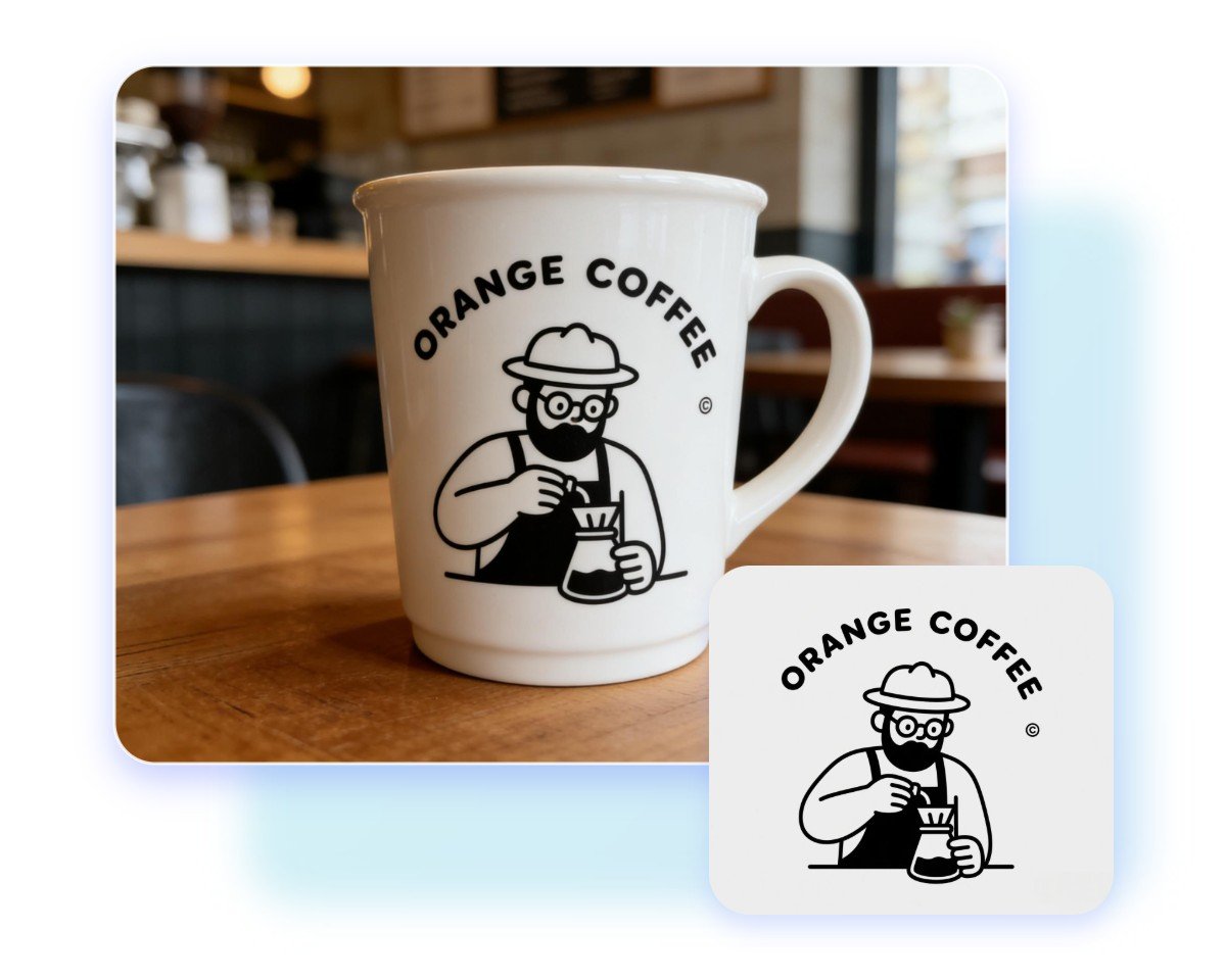 Create an ai product mockup with a logo picture