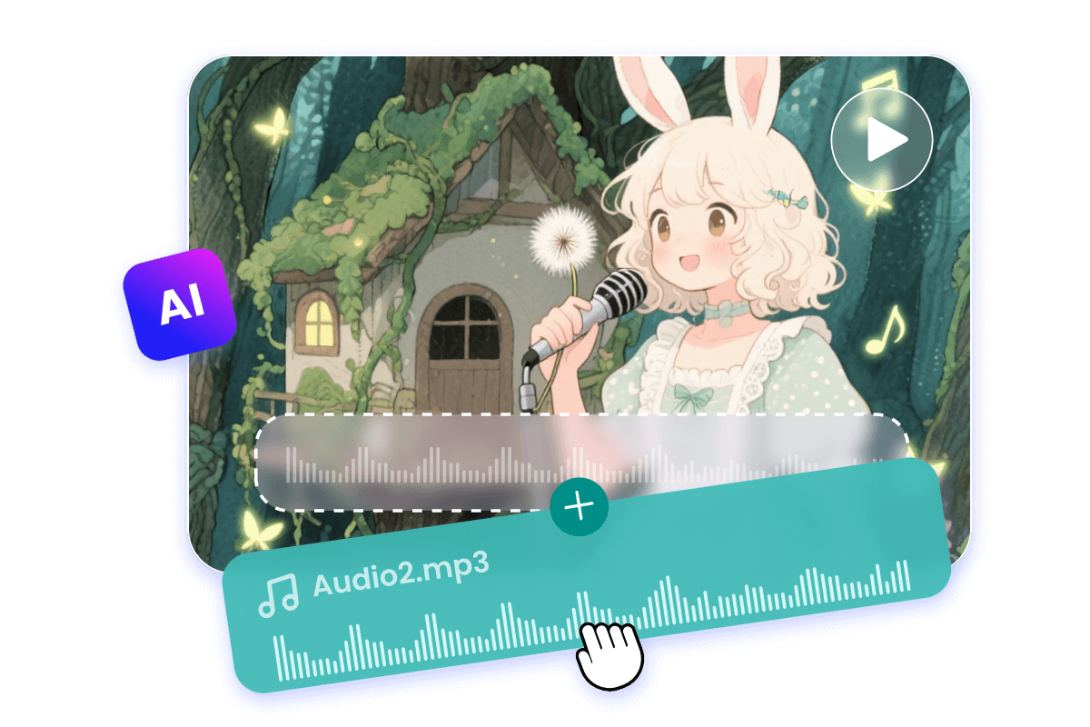 Create an anime style video with a soundtrack