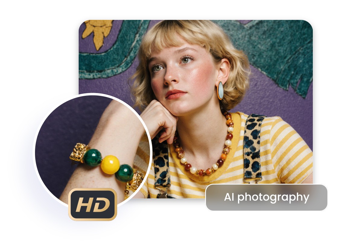 Create an hd female portrait photography from text