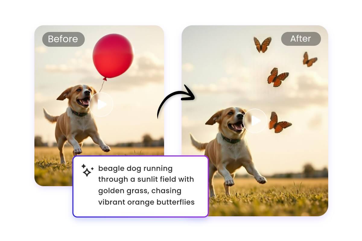 Create and modify AI generated videos using text commands