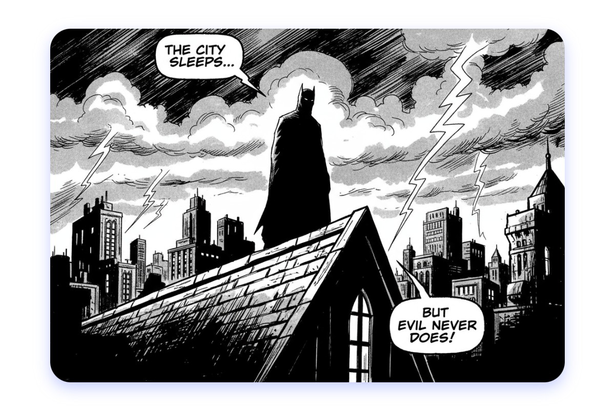 Create black and white manga