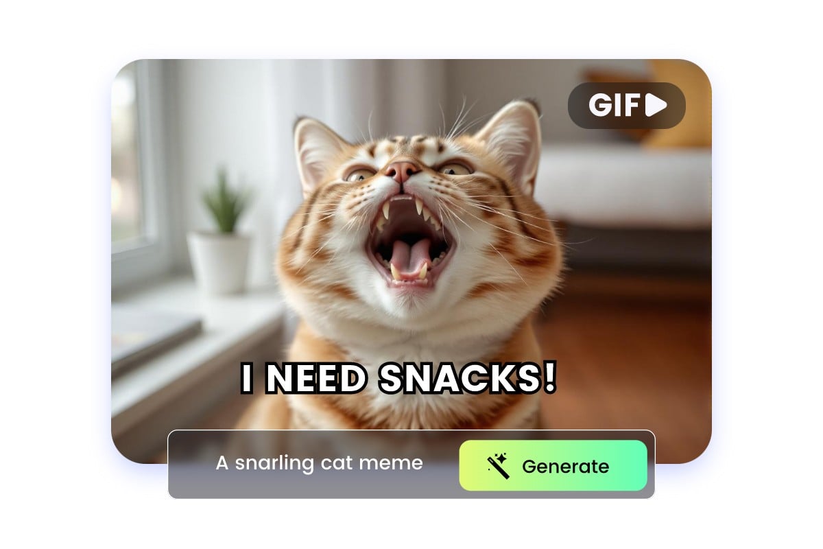 Create cat GIF memes from text in Fotor GIF meme maker