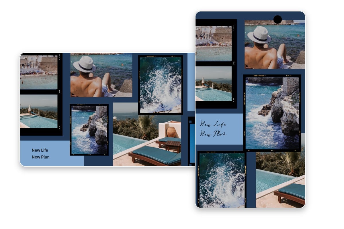 Create collage wallpaper for computer and phone