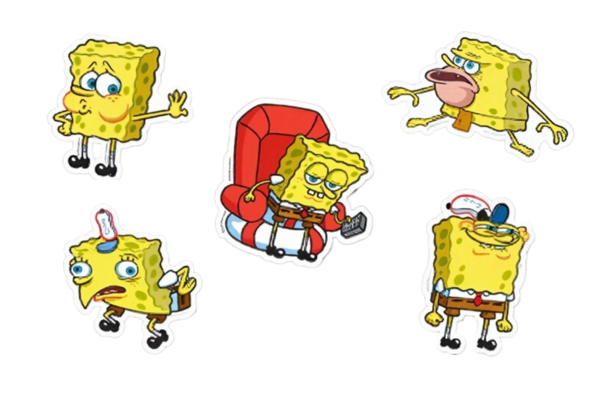 Create funny stickers with spongebob memes