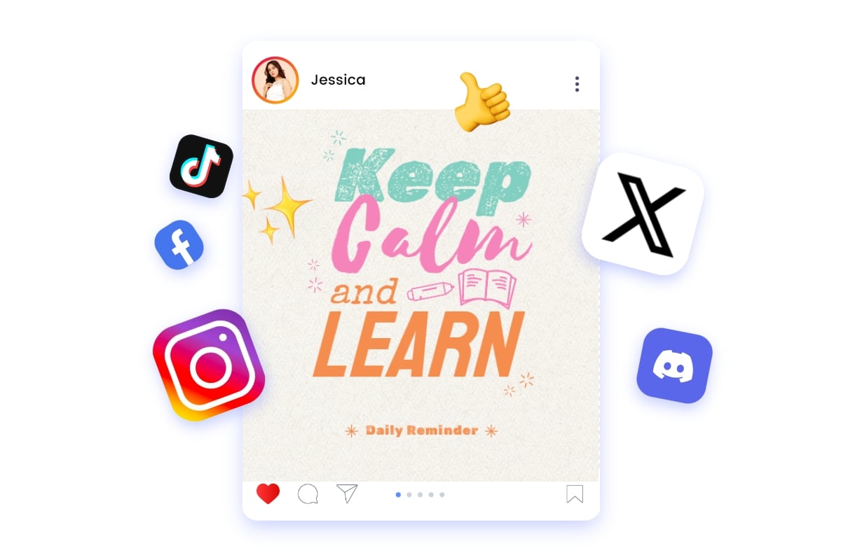 Create quote posters for different social media