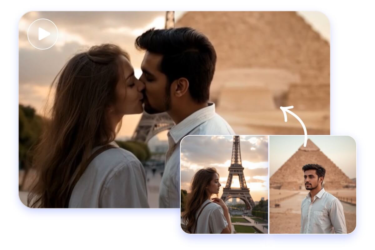 生き生きとしたキスシーンでロマンチックな瞬間を作成