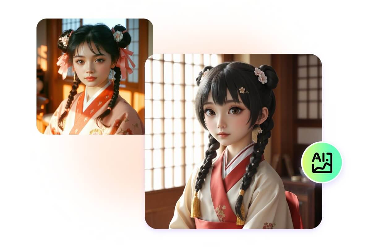 画像から人気のロリアニメキャラクターを作成