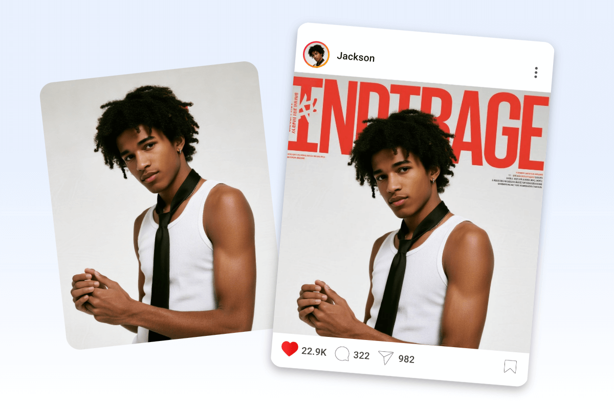 SNS用の目を引くビジュアル作成