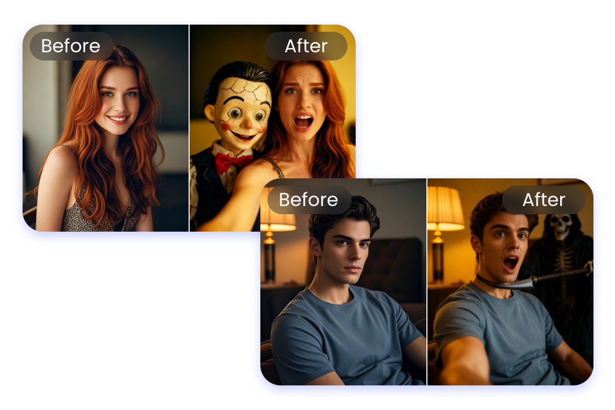 Create spooky halloween monster group photos