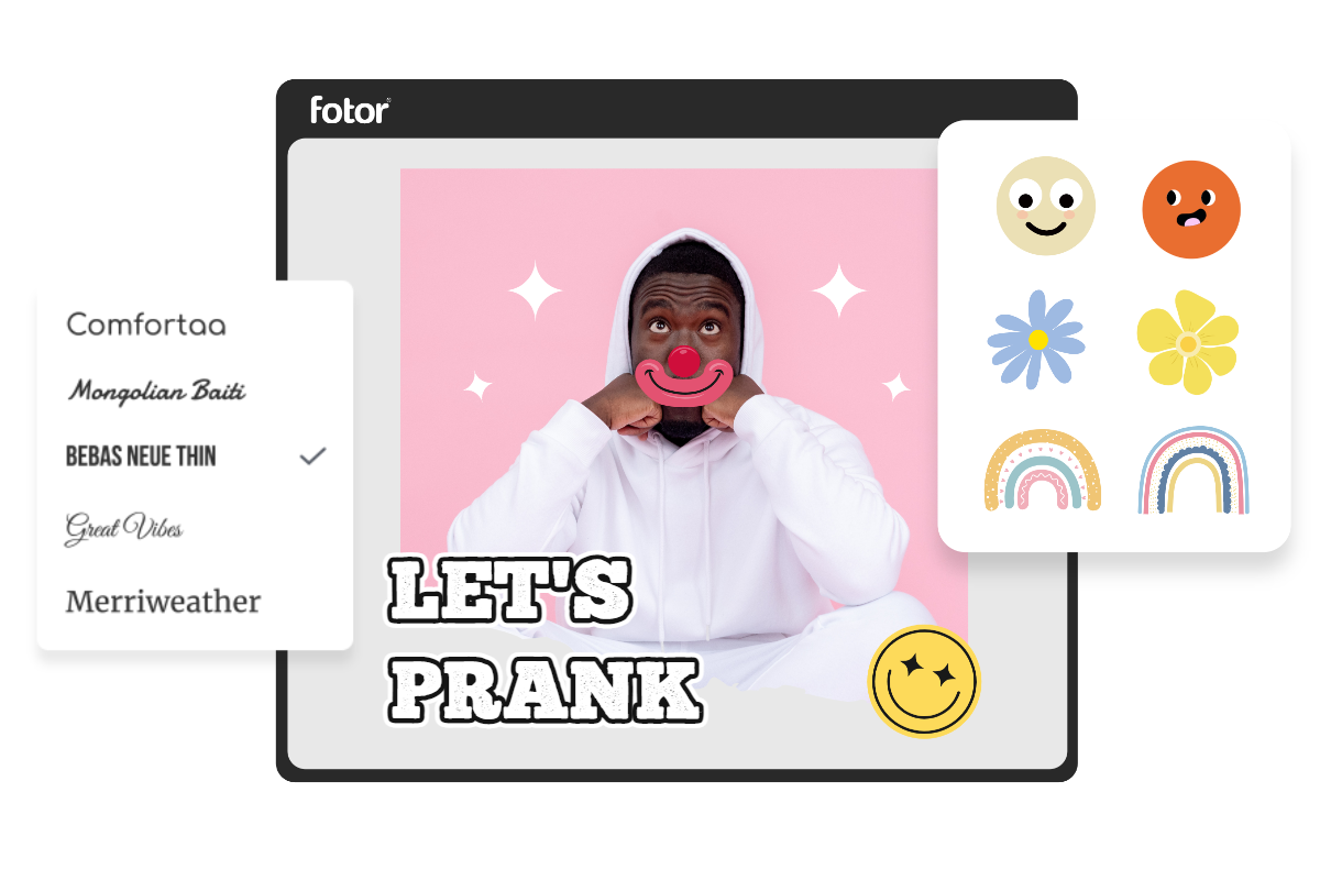 สร้างสติกเกอร์ด้วยเครื่องมือสร้างสติ๊กเกอร์ฟรี fotor