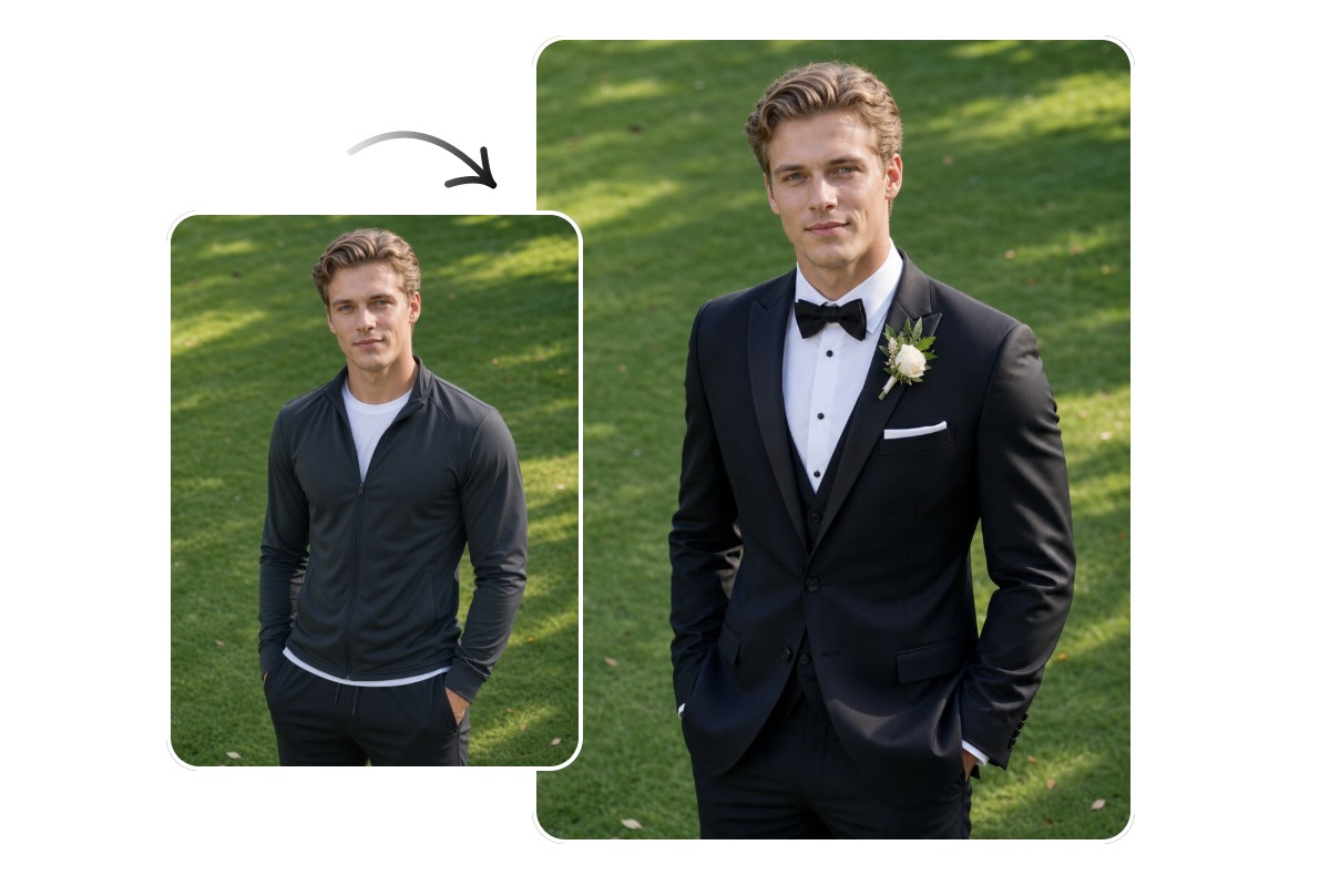 Create suit photos for weddings formal events
