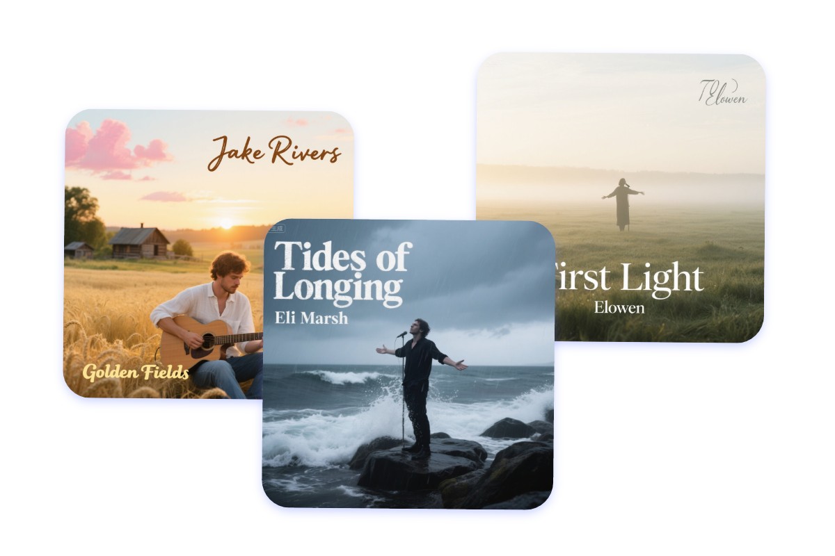 Create three other album covers in fotor