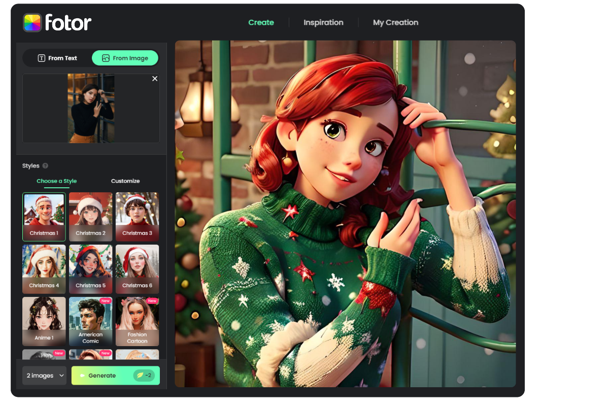 Make Unique Christmas Profile Pictures Online for Free | Fotor