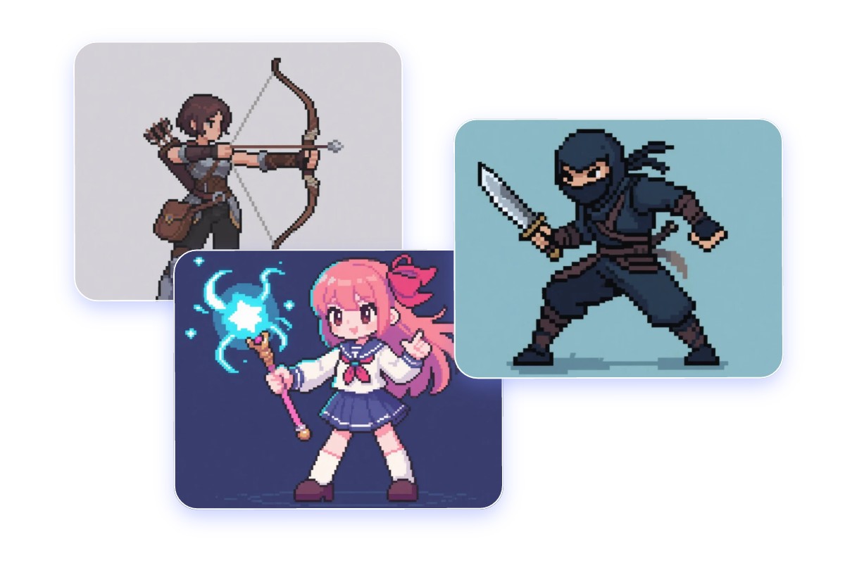 Customize and design unique sprite characters