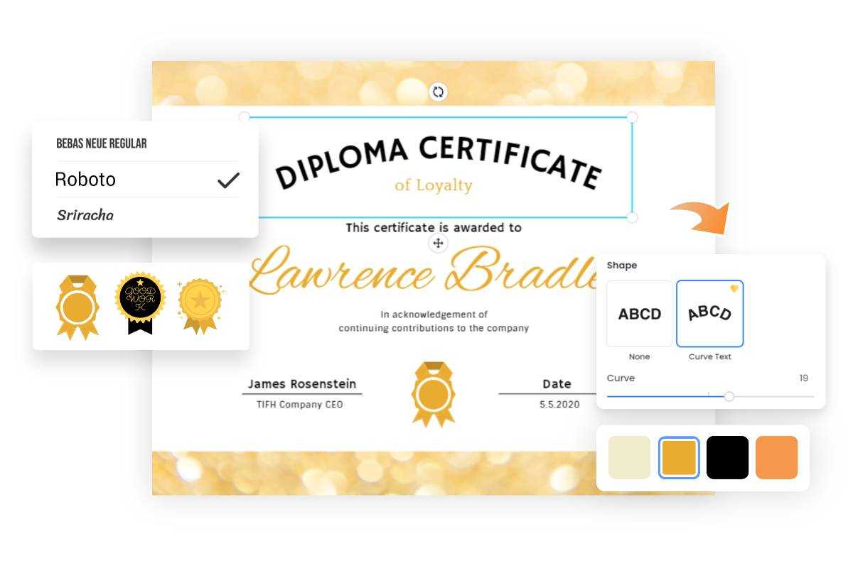 https://imgv3.fotor.com/images/side/customize-font-color-of-diploma-certificate.jpg