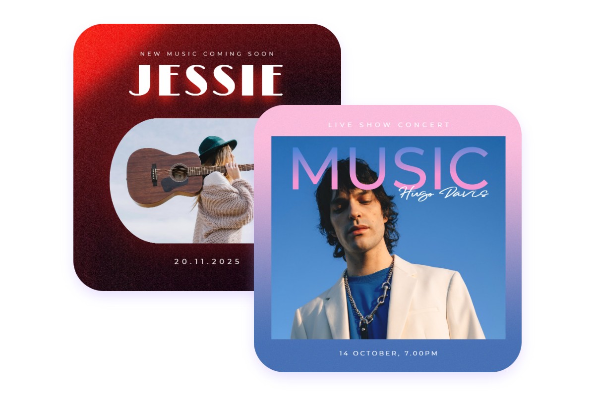 customize more album covers with templates via fotor album maker