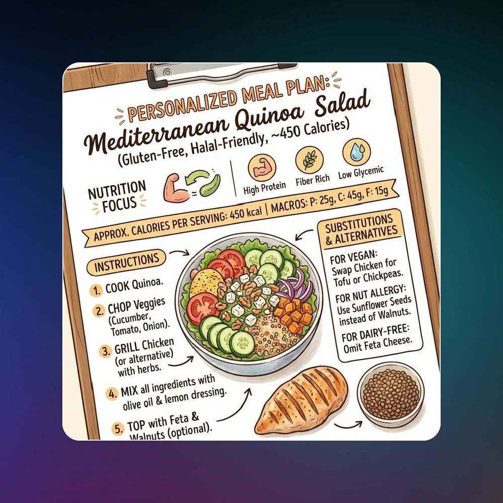 Personnaliser les recettes selon les allergies la religion et les besoins nutritionnels