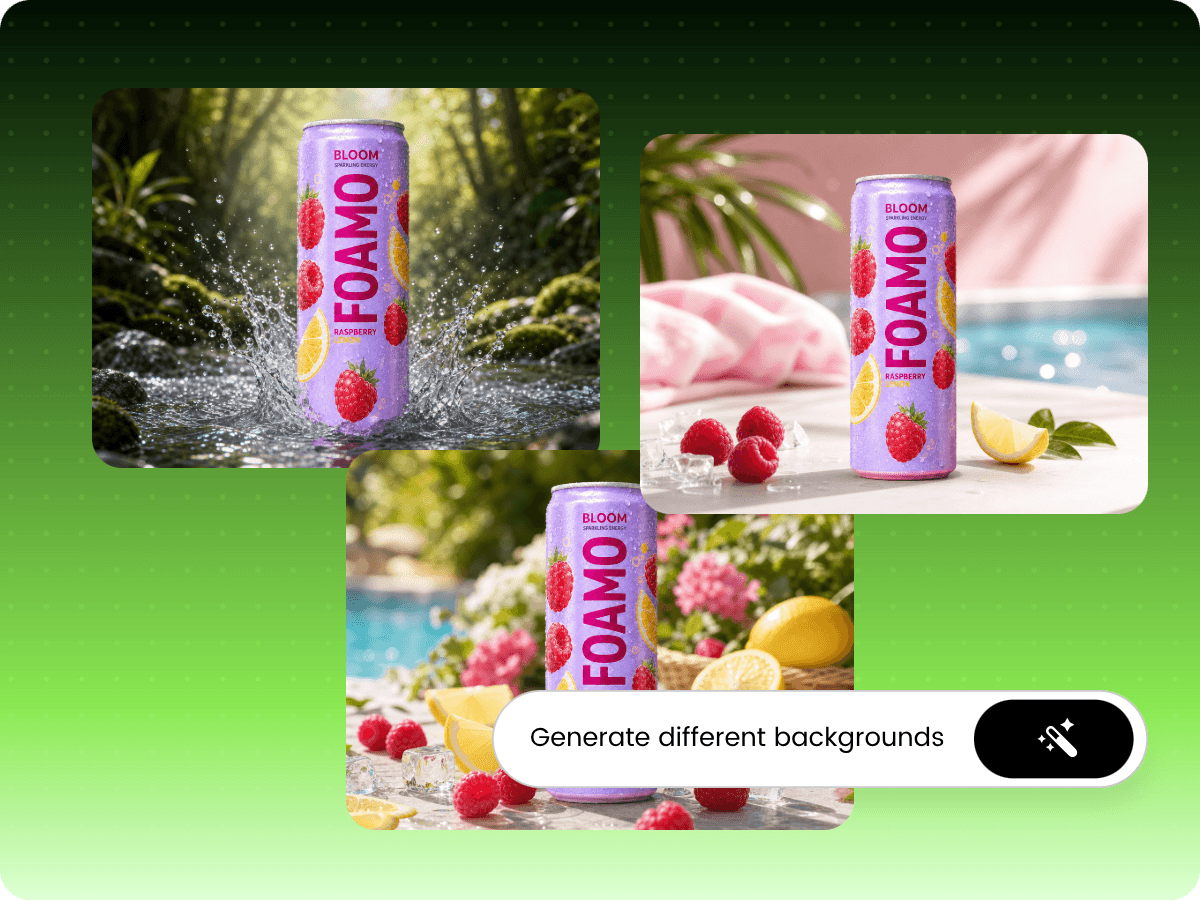 Customize the background of a beverage image