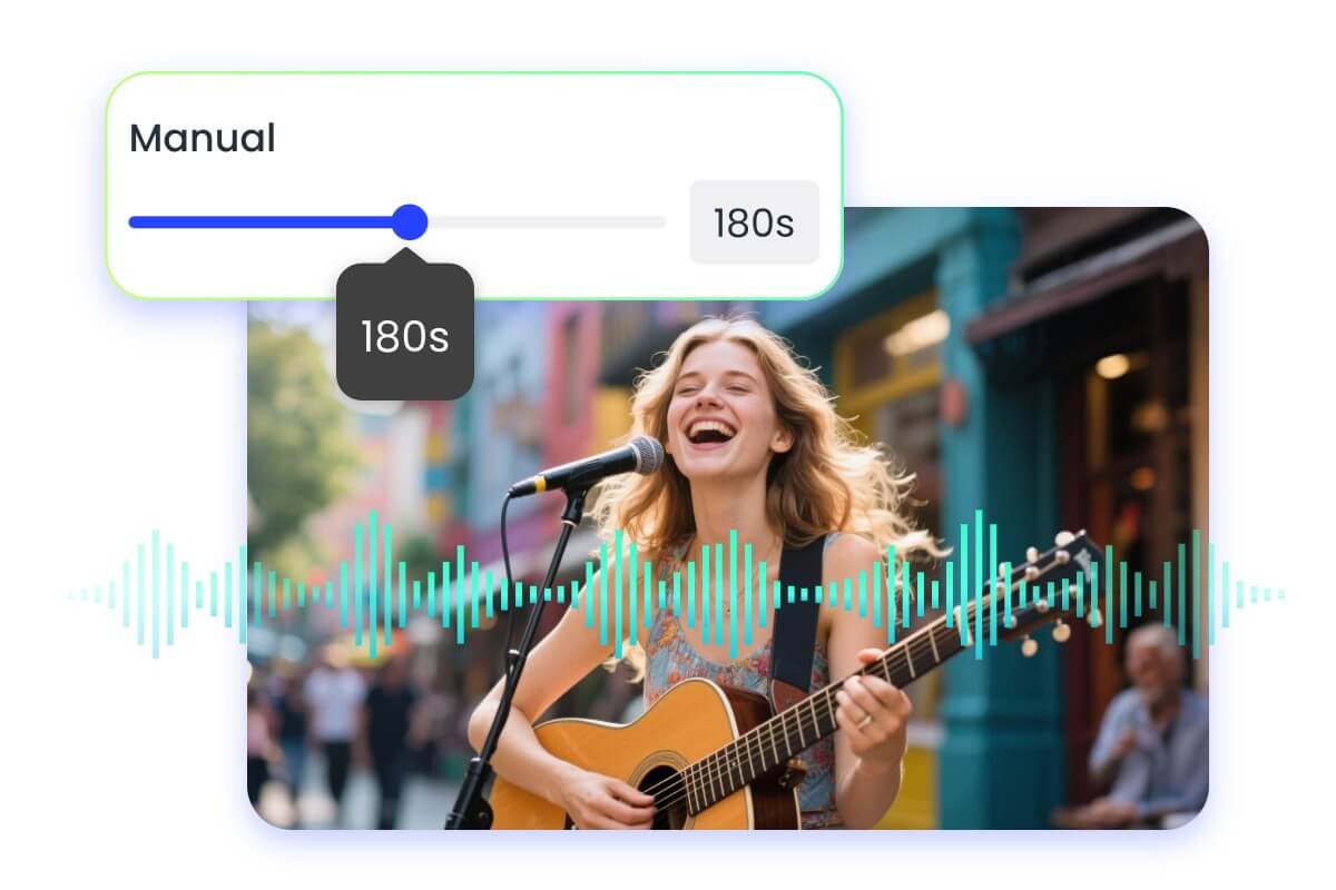 Customize the duration of ai music in fotor ai music maker