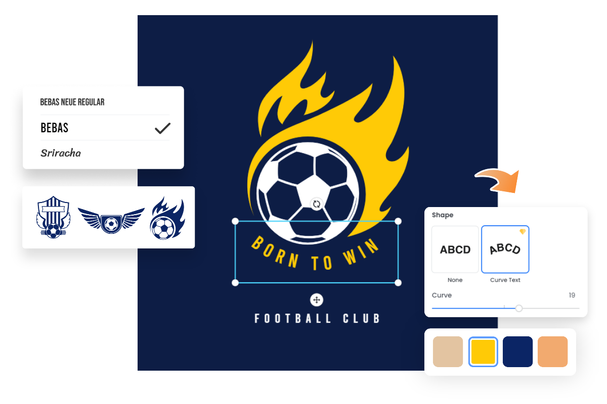 free football logo design