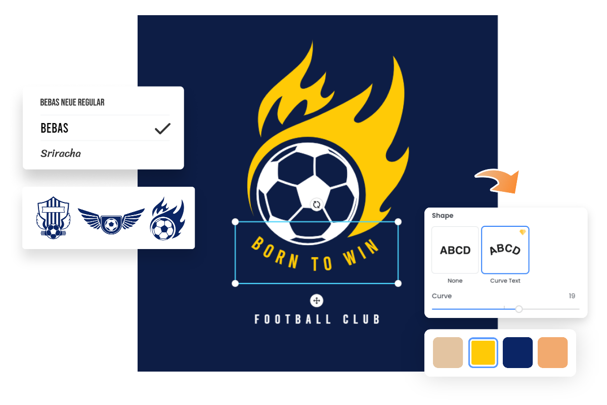 Online Football Logo Maker: Custom Football Logo Templates | Fotor