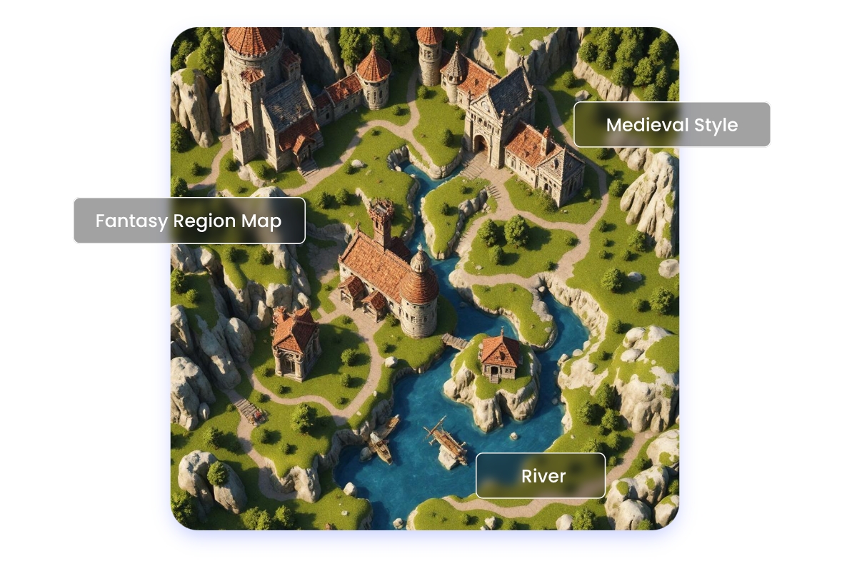 Customize the specific parts of your fantasy map through text