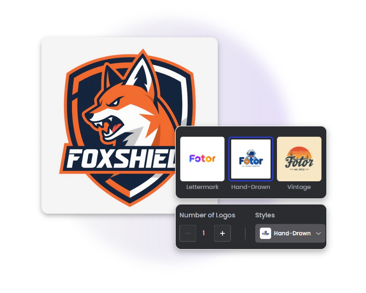 Customize the style of ai logos and the number of generated results