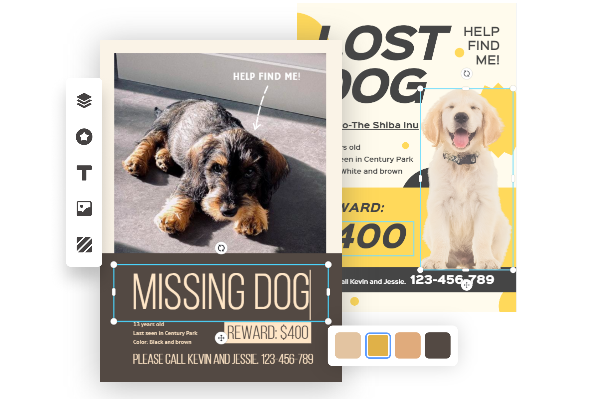 Custom Lost Dog Flyer Templates With Free Flyer Maker Fotor