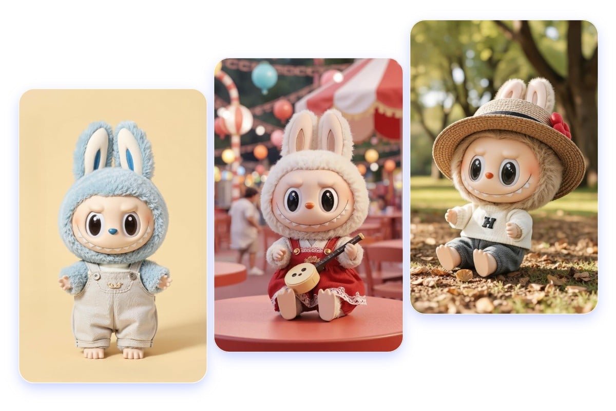 Individuelle Labubu-Outfits & Hintergründe gestalten