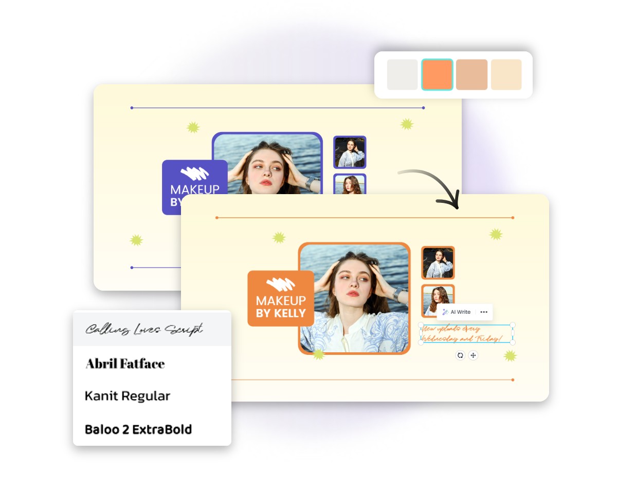 Customize your chosen banner template