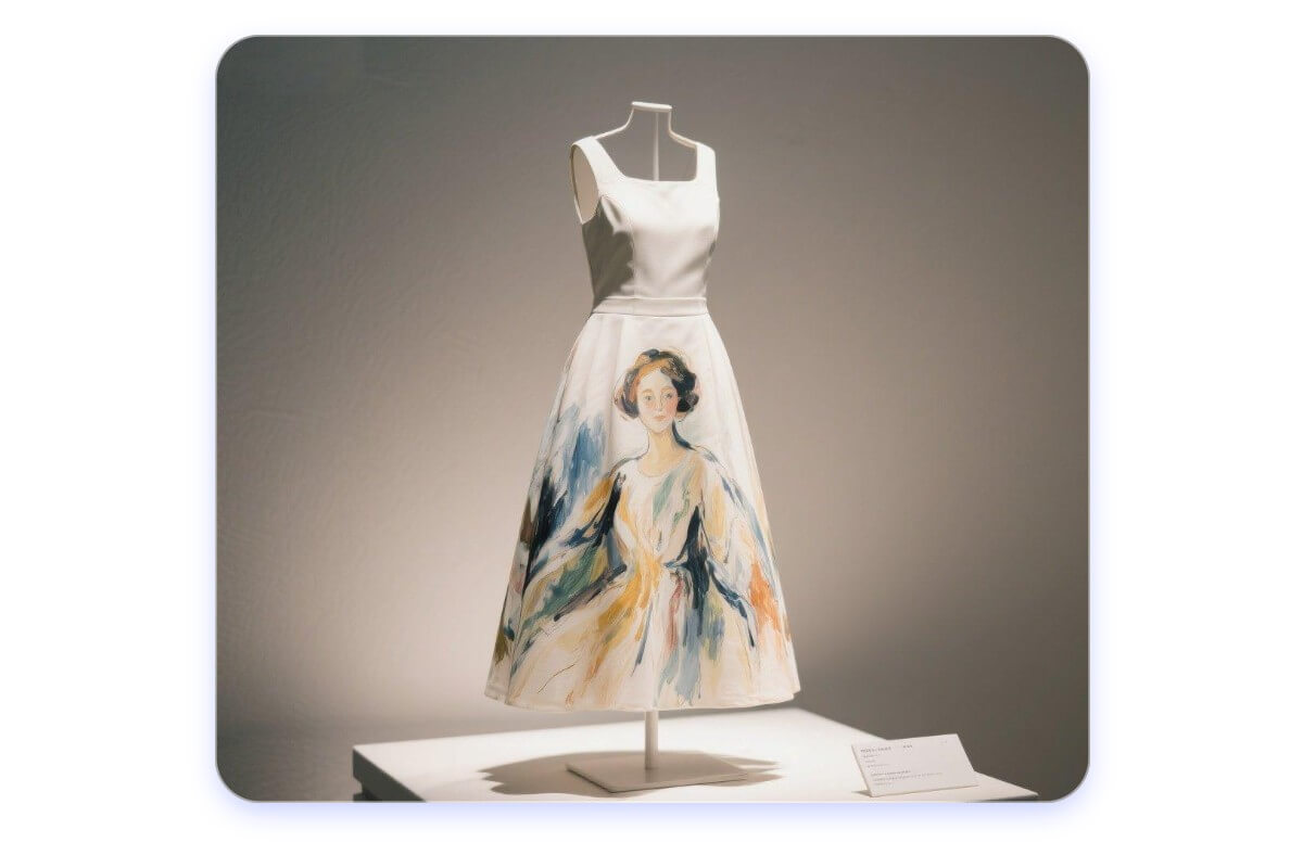 Design a painting image and use it for clothing design