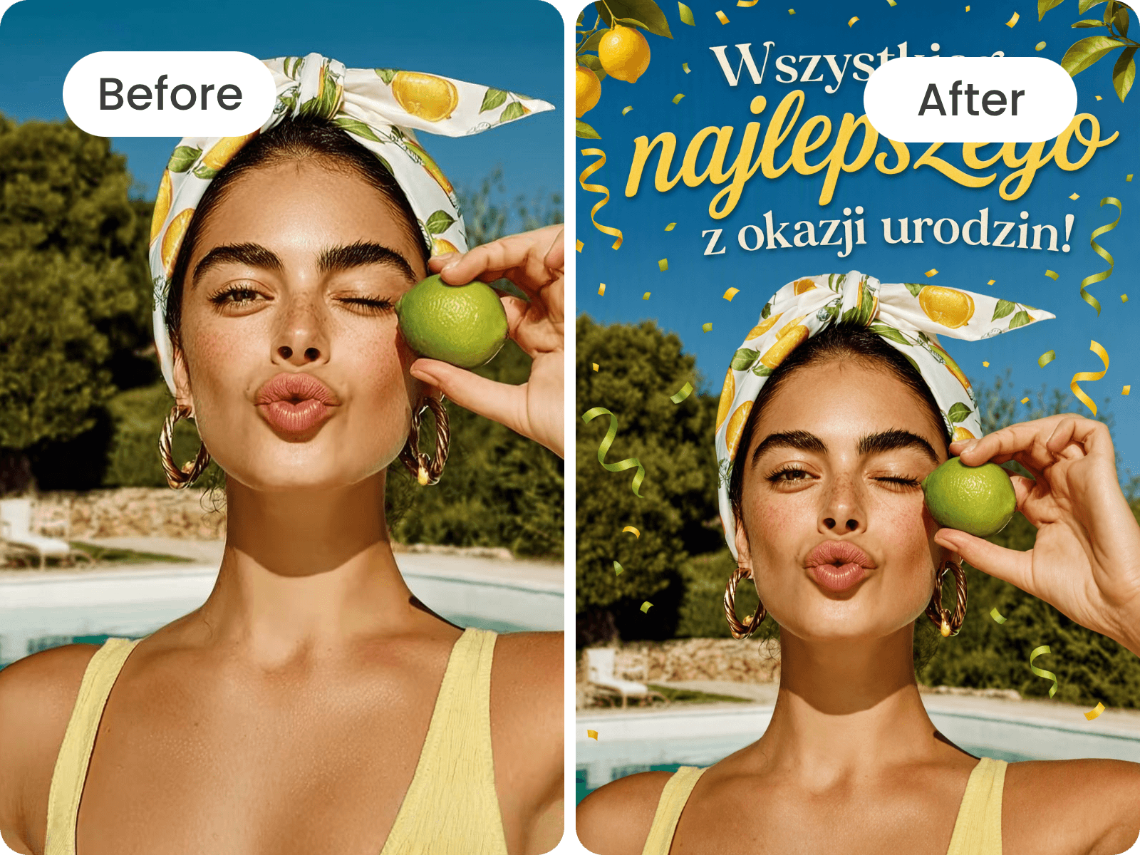 Design a poster from an ai generated female visual