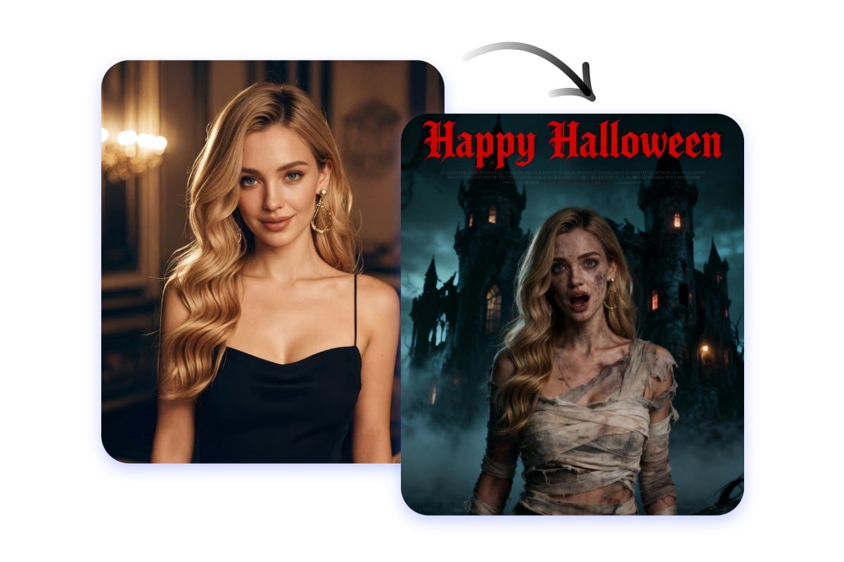 Design creepy halloween posters