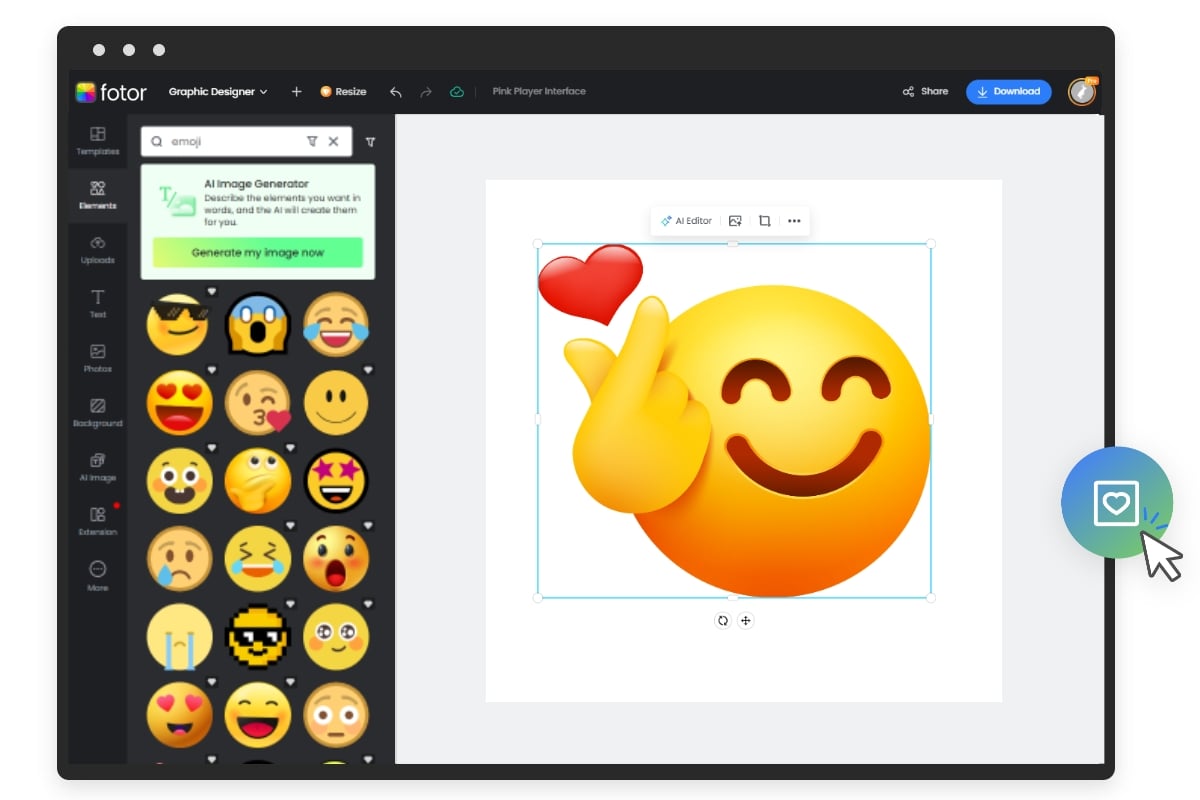 Design discord emotes in fotor tools page