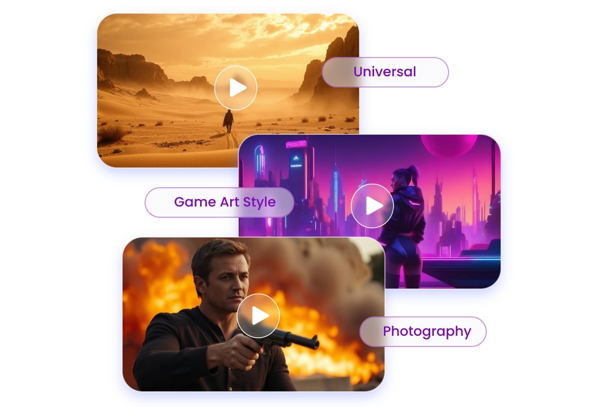 選択できる複数の映画スタイル