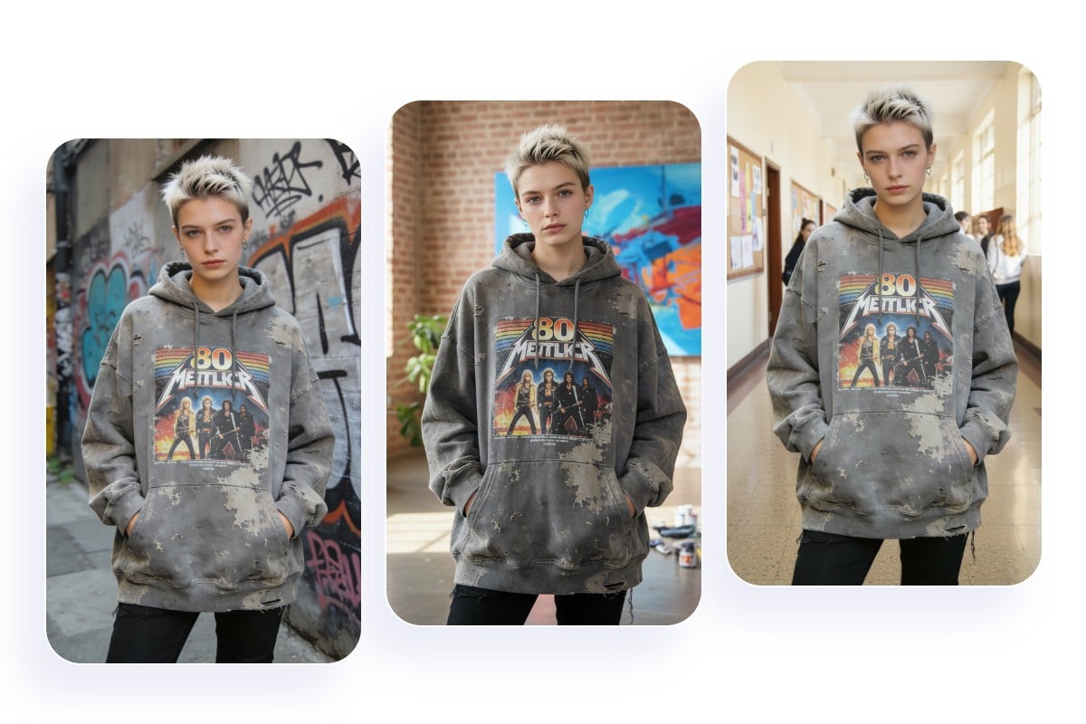 Passe die Hintergründe für deinen Hoodie-Mockup an